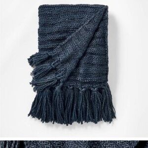 Threshold Studio McGee 60x50" Raised Stripe Chunky Navy